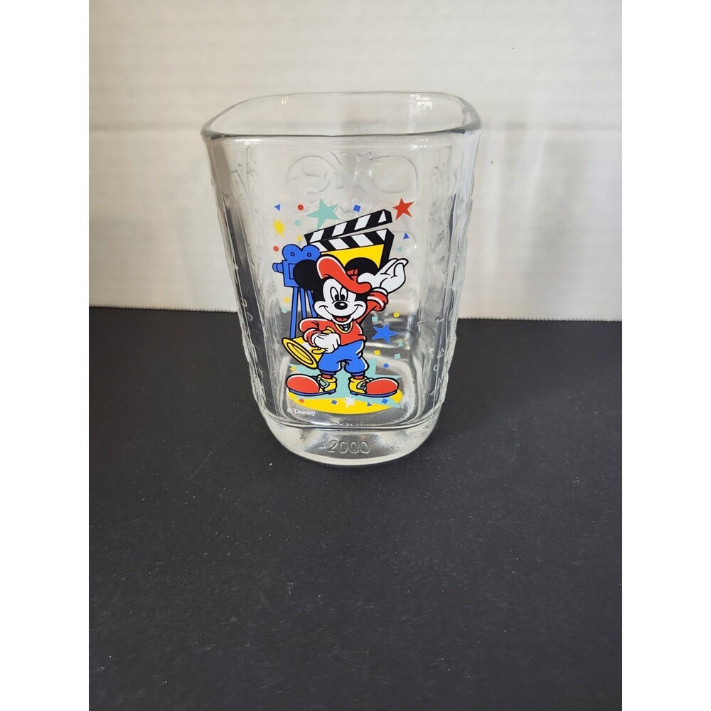 McDonald's Disney Studios Collector's Cup 2000 Collectors Glass Cup Mickey Mouse